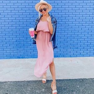 MIDI tie waist dress